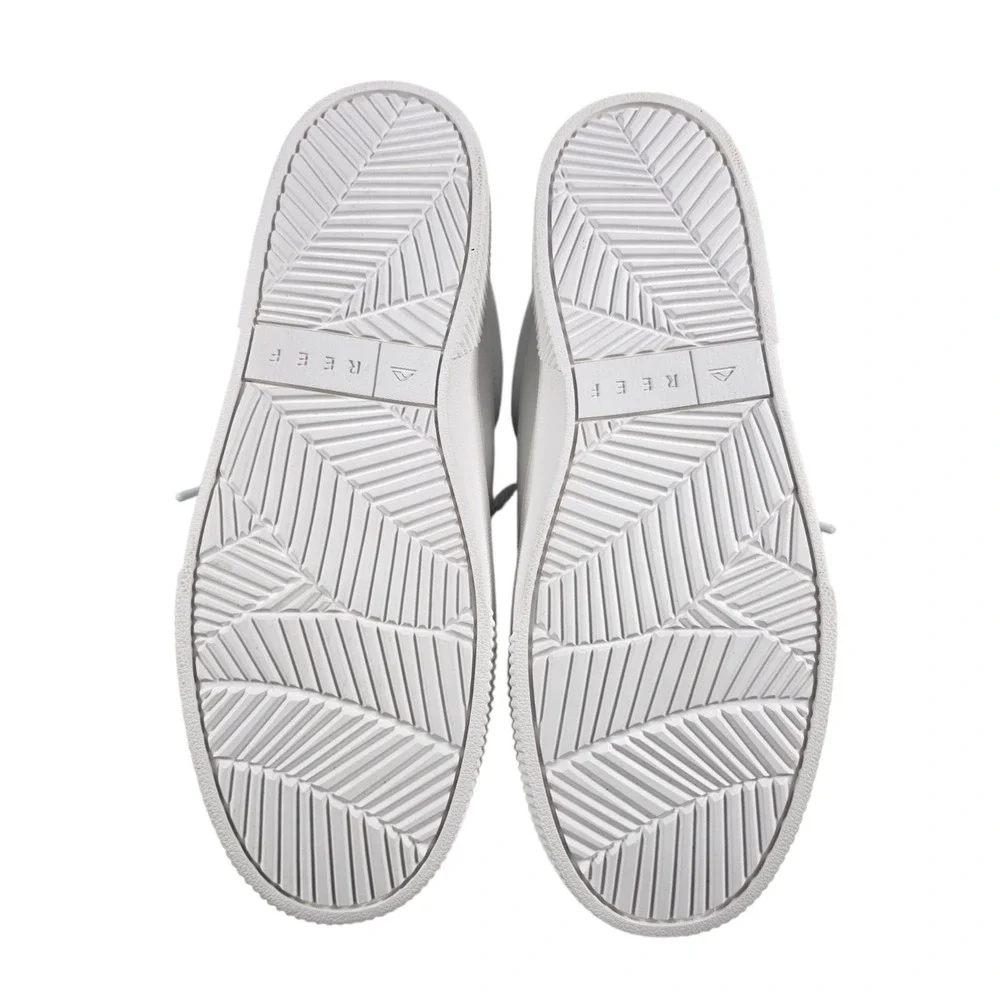 Reef Lay Day Dawn Shoes White Leather Low Top Comfort Sneakers Women's Size 9.5